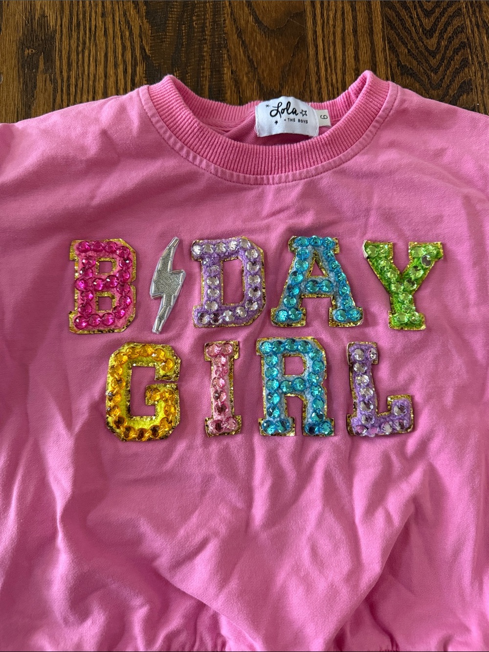 Lola and the Boys "B'DAY GIRL" embellished with colorful crystal gems. - Picture 6 of 9